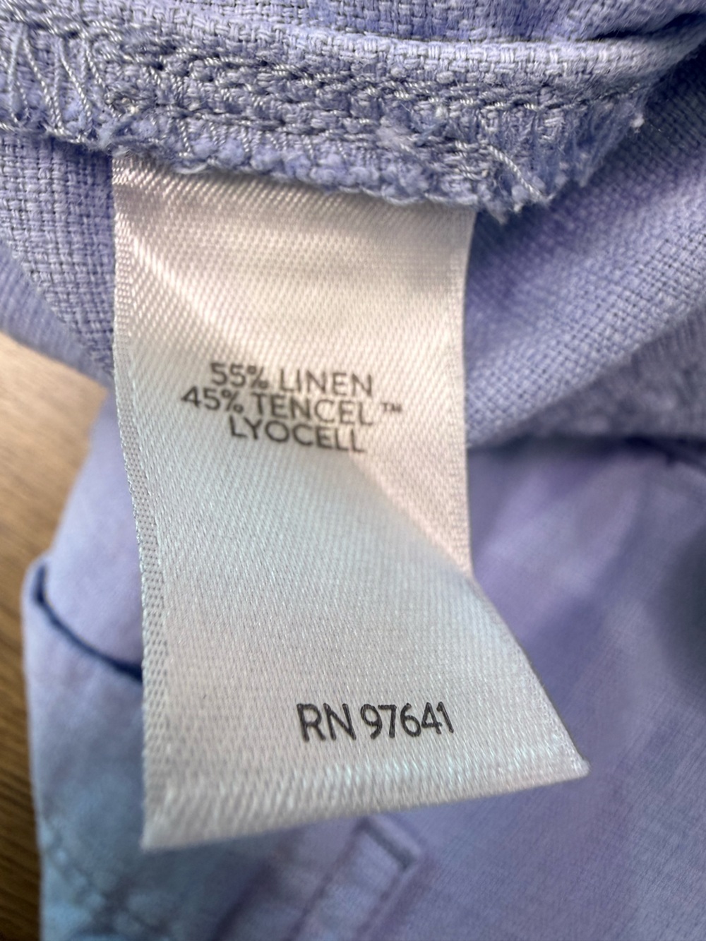 Pure Jill Periwinkle Blue Linen Blend Wide Leg Crop Pants Pull On Size Large - Picture 6 of 10